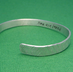Custom - Hidden Message -- Double Sided Hand Stamped Aluminum Bracelet