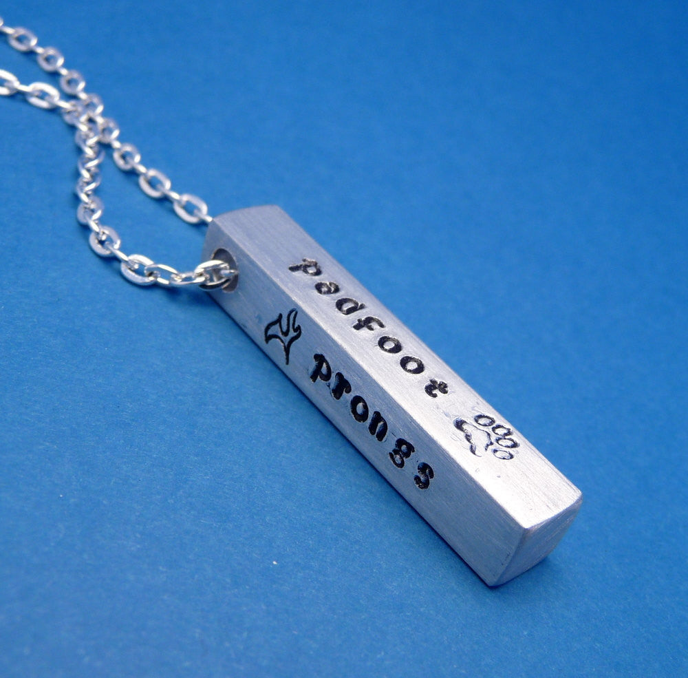 Harry Potter Inspired - The Marauders - A Hand Stamped Aluminum Bar Necklace