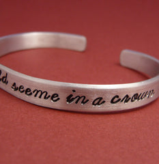 Sherlock Inspired - Honey, You Should See Me In A Crown - A Hand Stamped Bracelet in Aluminum or Sterling Silver