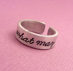 Moulin Rouge Inspired - Come What May - A Hand Stamped Aluminum Ring