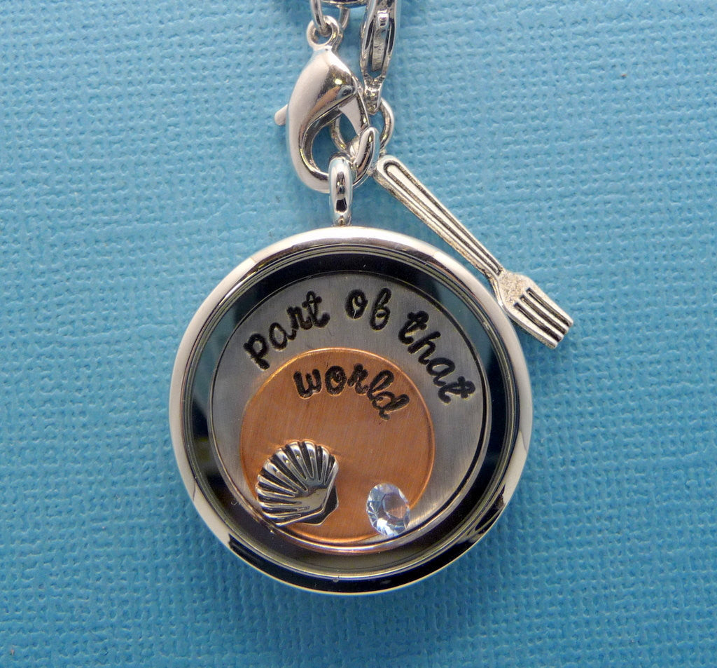 Little Mermaid Inspired - Part Of That World - A Floating Locket / Memory Locket / Living Locket