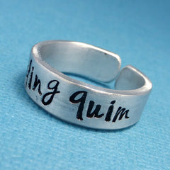 The Avengers Inspired - mewling quim - Hand Stamped Aluminum Ring