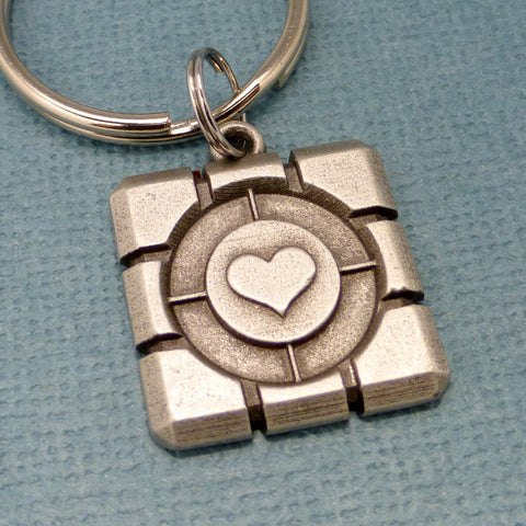 Portal Inspired - Companion Cube Keychain or Necklace