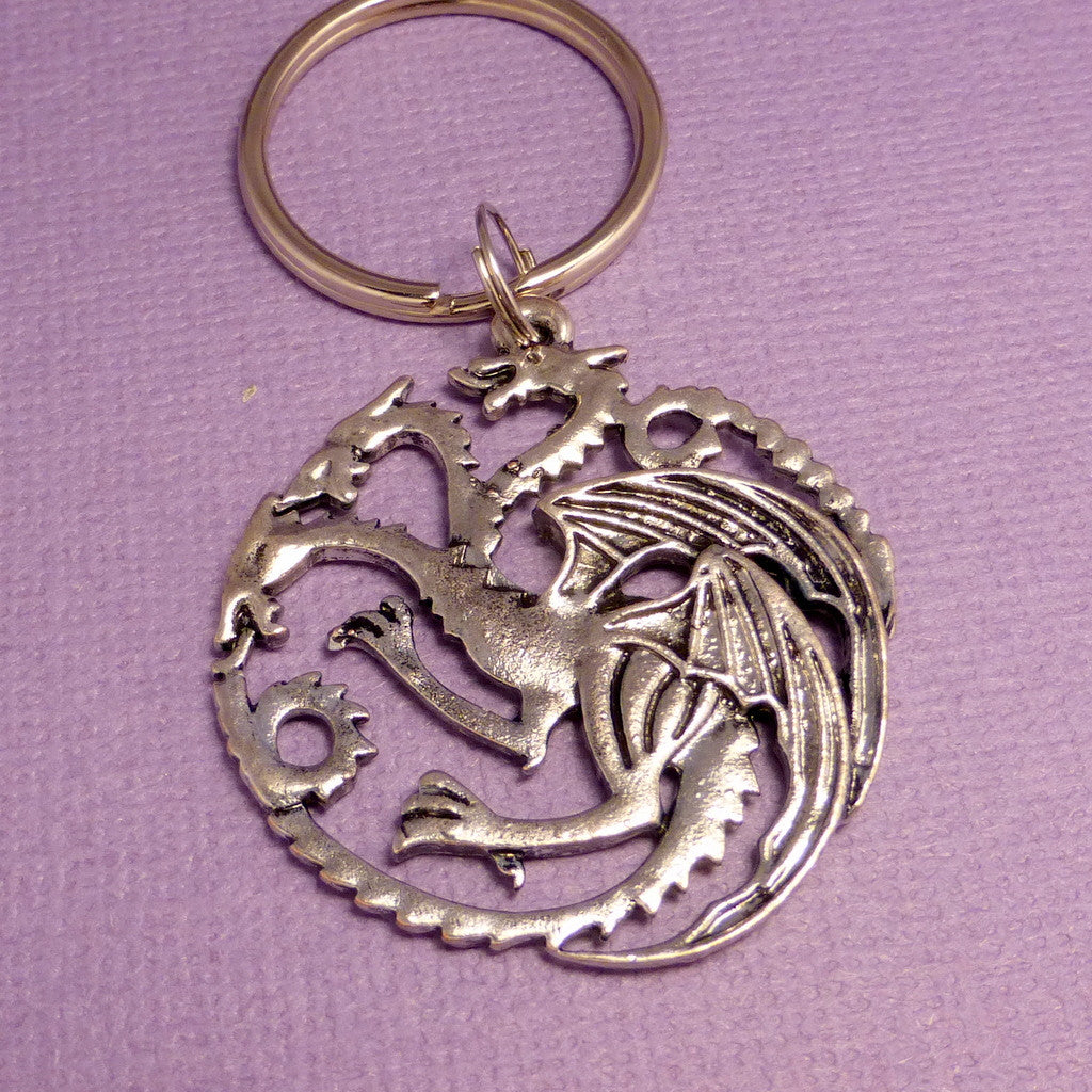 Game of Thrones Inspired - House Targaryen - Your Choice of a Keychain or Necklace
