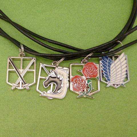Attack on Titan Inspired - Cadets, Survey Corps, Military Police Brigade or the Garrison Regiment - CHOOSE ONE Necklace