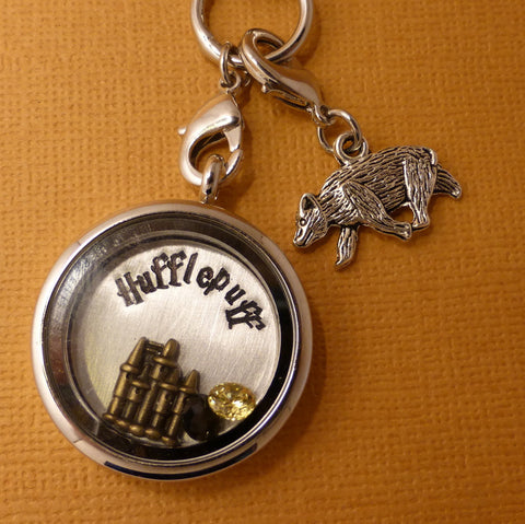 Harry Potter Inspired - Hufflepuff - A Floating Locket / Memory Locket / Living Locket