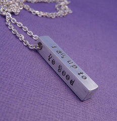 Harry Potter Inspired - I Solemnly Swear That I Am Up To No Good - A Hand Stamped Aluminum Bar Necklace