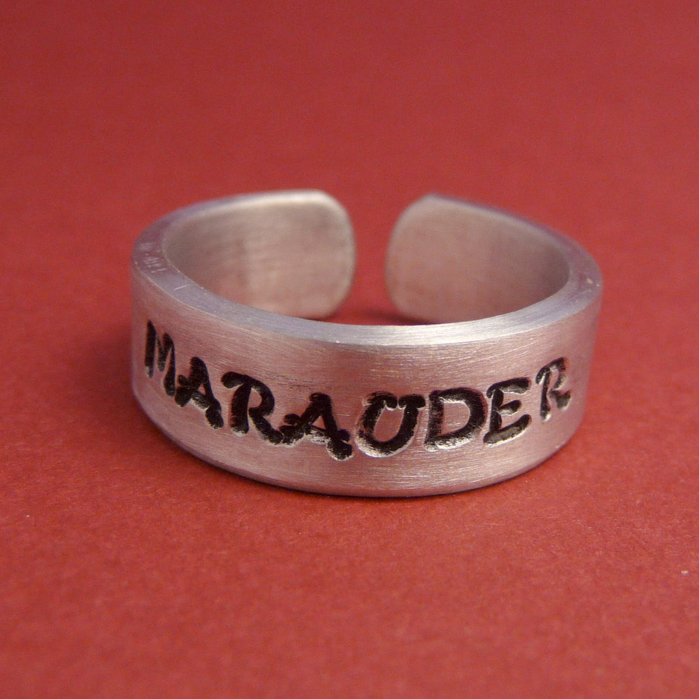 Harry Potter Inspired - Marauder - A Hand Stamped Aluminum Ring