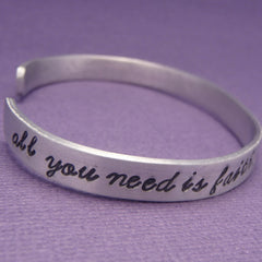Peter Pan Inspired - Faith, Trust and Pixie Dust - A Hand Stamped Bracelet in Aluminum or Sterling Silver