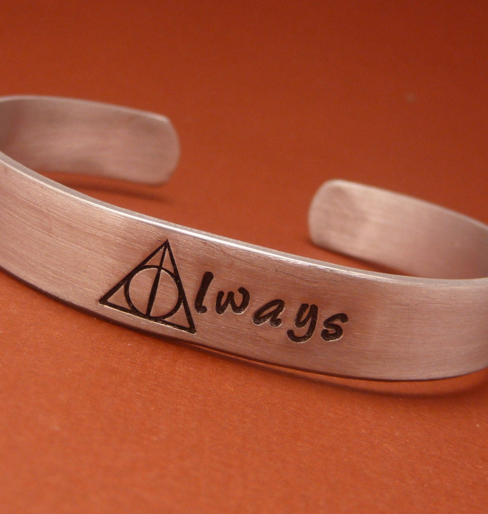Harry Potter Inspired - Always - A Hand Stamped Aluminum Bracelet