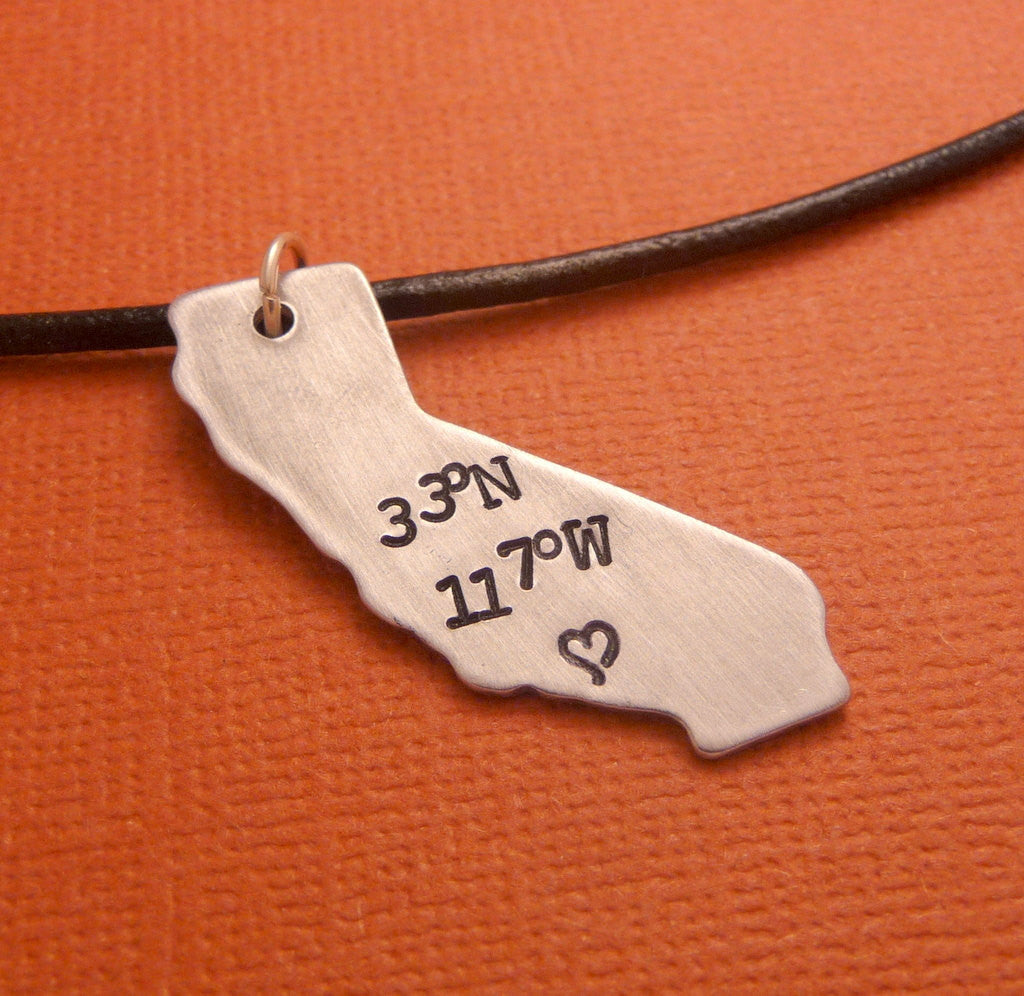 You'll find my heart at Disneyland - A Hand Stamped Aluminum Necklace