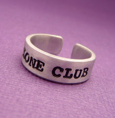 Orphan Black Inspired - Clone Club - A Hand Stamped Aluminum Ring